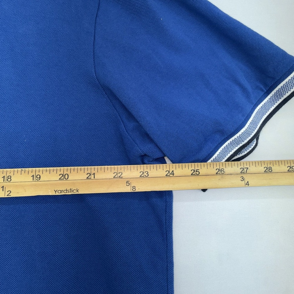 Hugo Boss Polo Shirt Mens XL Blue Modern Fit Tipped Collar Pique Short Sleeve - Picture 5 of 9